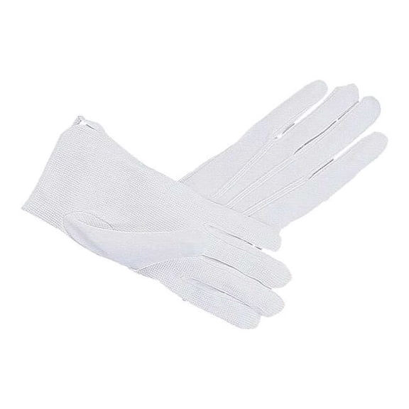 Annin Flagmakers Knit Gloves, Cotton, Dotted Palm, White, XL, 1 PR 450310