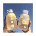 thumbnail image 1 of Botella de agua linda del jugo de leche 480ml con las tapas de la escala 2 pequeña margarita mate Tran portátil, 1 of 5