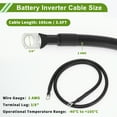 thumbnail image 4 of Cables de batería de inversor de 2 AWG de 3/8" Lug, cobre estañado, 1 pieza, negro, 3.5 pies, 4 of 7