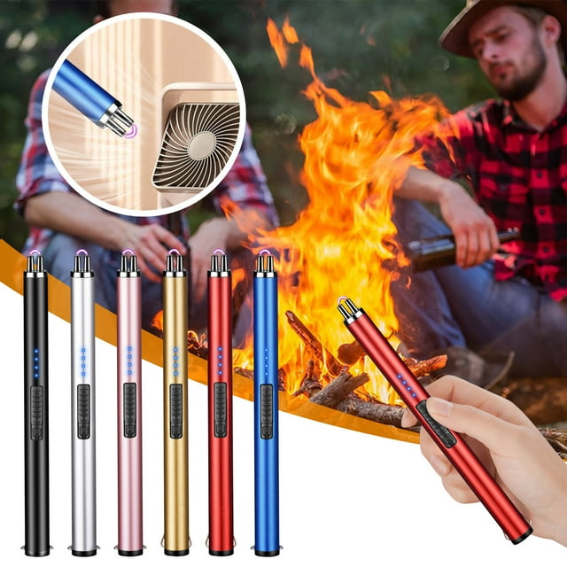 Rechargeable Flameless Electronic Lighter USB Charging Windproof Safe for Aromatherapy Candles Indoor Outdoor Igniter