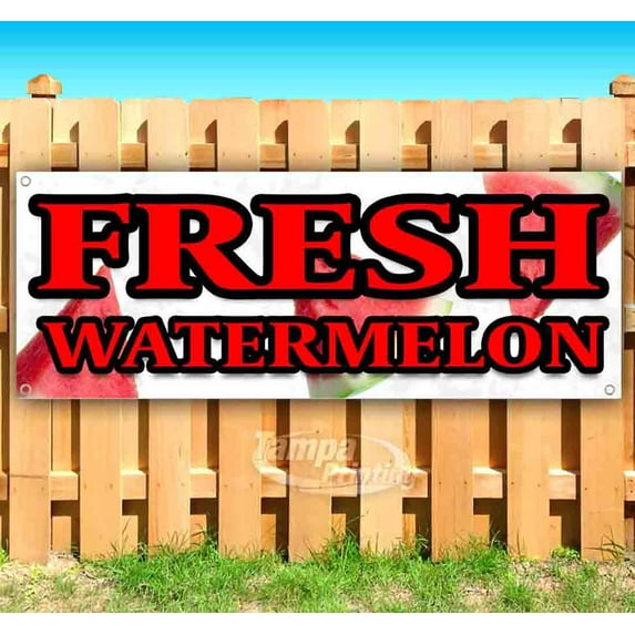 Fresh Watermelon 13 oz Vinyl Banner With Metal Grommets
