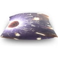 thumbnail image 4 of Basketball with Fiery Sparks Velvet Plush Throw Pillow Cushion Case Cover - 18" x 18" - Invisible Zipper Home Decor Floral for Couch Sofa No Pillow Insert, 4 of 5