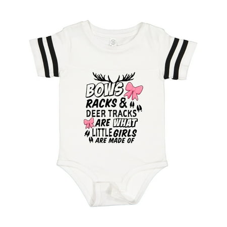 

Inktastic Hunting Season Bows Racks & Deer Tracks Gift Baby Girl Bodysuit