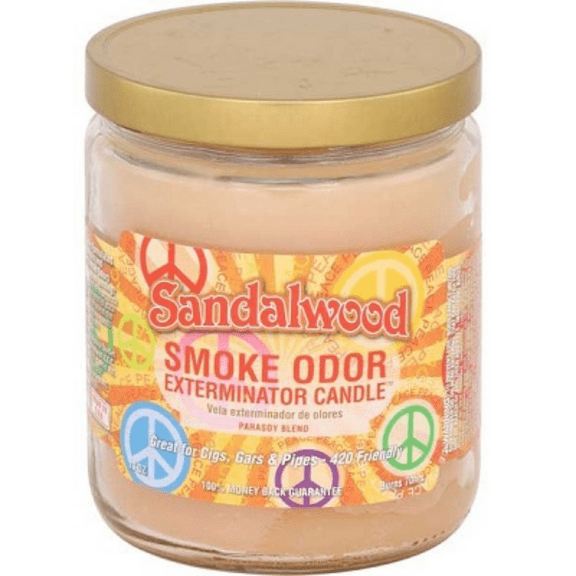 Smoke Odor Exterminator Candle SANDALWOOD Scent 13 Oz. JAR