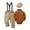 Brown, variant on CARETOO Newborn Baby Boy Clothes 0-18 Months Outfit Formal Plaid Shirt Suspender Pants Hat Tie 4pcs