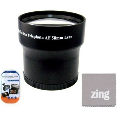 58mm 3.5X Telephoto Lens For Canon Digital EOS Rebel T3, T3i, T1i, T2i, XSI, XS, XTI, EOS60D, 50D, 40D, 30D, EOS 5D, EOS1D, EOS5D Mark 2, EOS D Digital SLR Cameras Which Has Any Of These