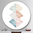 thumbnail image 2 of Designart 'Watercolor Geometric Triangle II' Geometric Metal Circle Wall Art - Disc of 36, 2 of 5