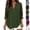 09# Green, variant on Womens Henley Tops Rolled Up Sleeve Shirts Button Up V Neck Pullover Cotton Curved Hem Shirt with Fake Flap Pocket Black M