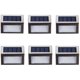 thumbnail image 1 of Luces de escalera para exteriores, luz blanca cálida antideslumbrante, luces solares para escaleras, paquete de 6, fácil instalación con tornillos o cinta, impermeables IP67 para terraza, patio,, 1 of 5
