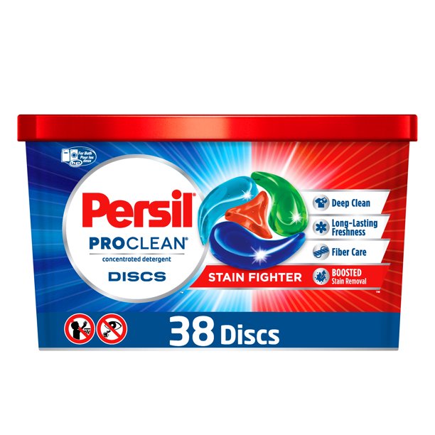 Persil Discs Laundry Detergent Pacs, Stain Fighter, 38 Count Walmart