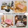 thumbnail image 5 of 12Sheets 12 Styles Mini Dollhouse Living Room Bedroom Wallpaper Dollhouse Decorative Sticker Sheet Mixed Color 297 -298x210x0.2mm, 5 of 5