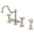 thumbnail image 1 of Water Creation F5-0010-05-AX Bridge Style Kitchen Faucet - Polished Nickel - Ivory, 1 of 1