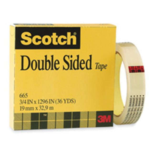 3M MMM66512900 Double-sided Tape- 1in.Core- .50in.x900in.- Clear