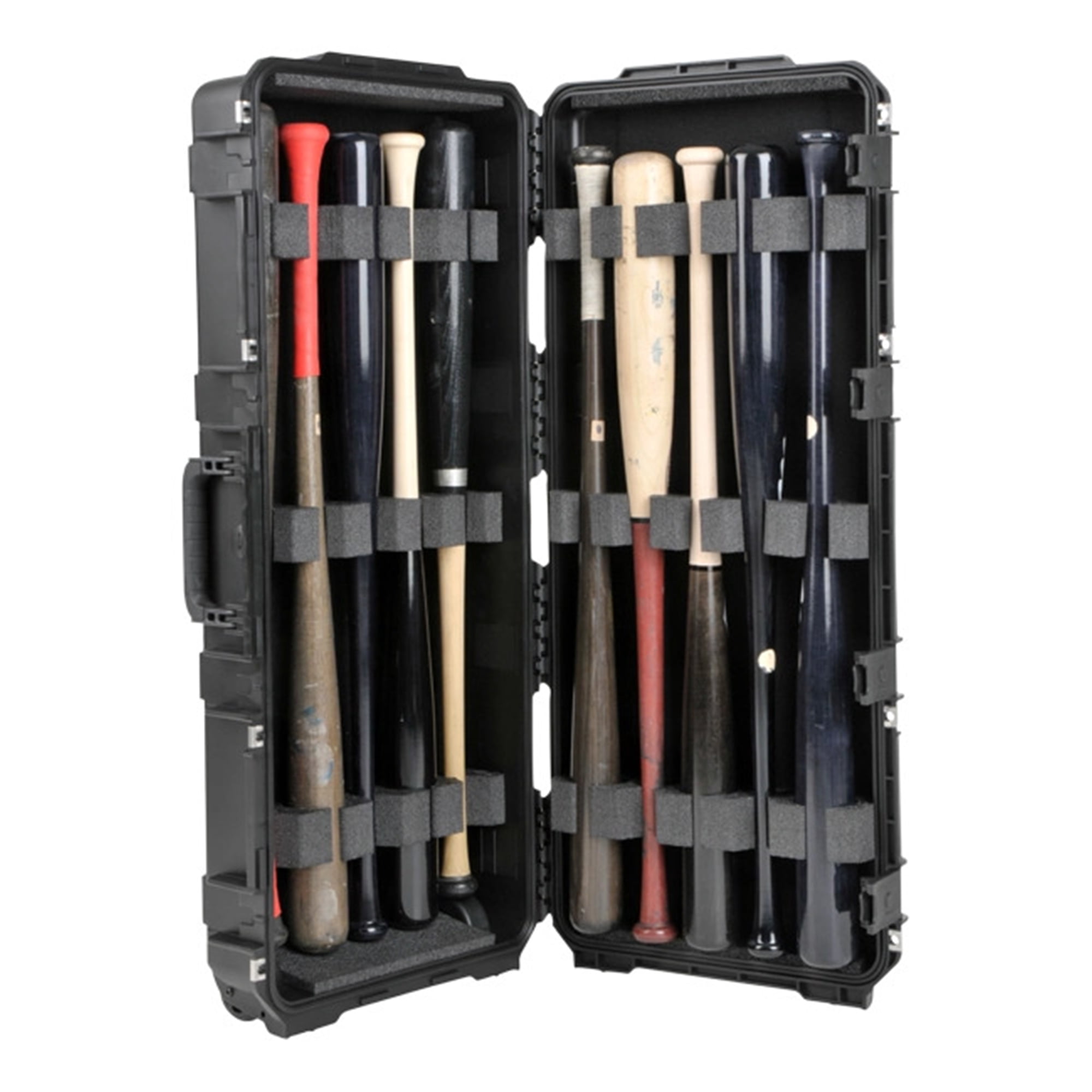SKB iSeries Durable Baseball Bat Case for 10 Bats, Weatherproof, Secure Locks, Black