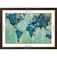thumbnail image 5 of Art.com Map of the World Art Print by Silvia Vassileva, Brown Frame Wall Art, 44" x 32", 5 of 5