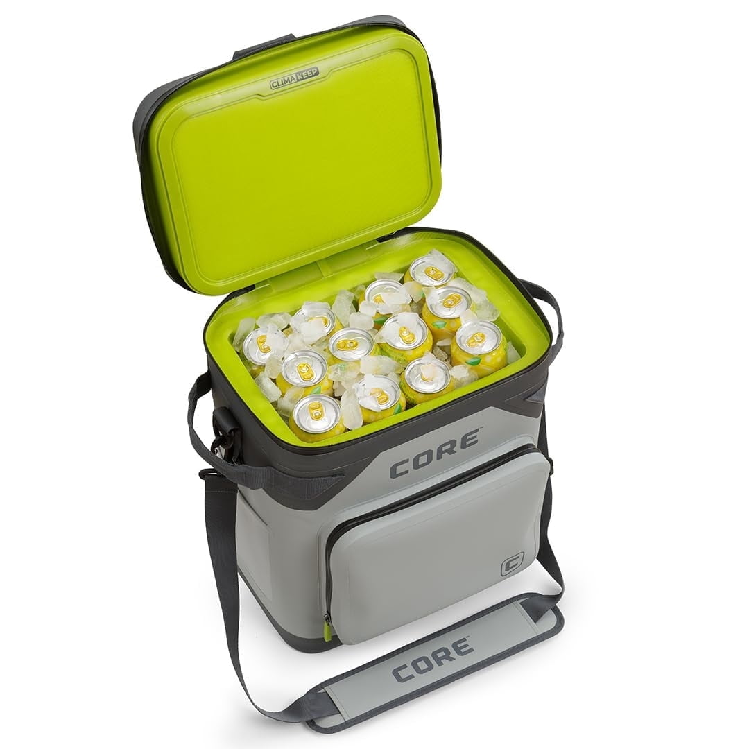 CORE 36 Can Climakeep Magnetic Soft Cooler, Leakproof Cooler, Waterproof Zipper, Shadow Gray