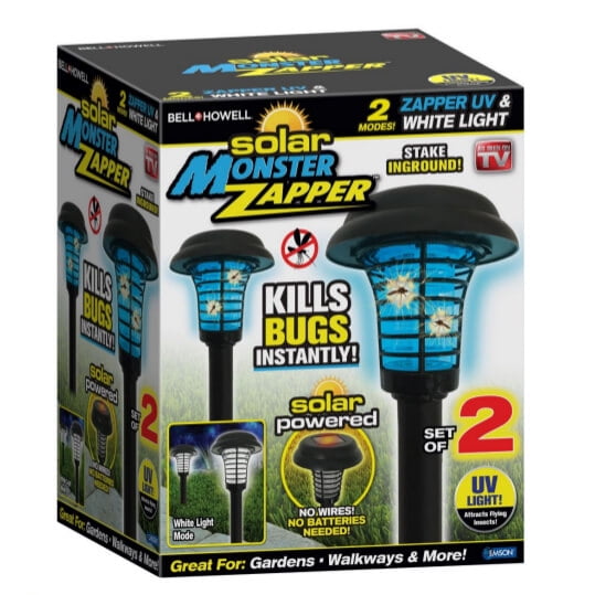 Monster Zapper As Seen On Tv Reviews Bell + Howell Solar Monster Zapper - Kills Bugs Instantly with Zapper