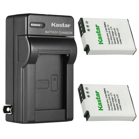 Kastar 2-Pack Battery and AC Wall Charger Replacement for Nikon Coolpix S8000, Coolpix S8100, Coolpix S8200, Coolpix S9050, Coolpix S9100, Coolpix S9200, Coolpix S9300, Coolpix S9400, Coolpix S9500