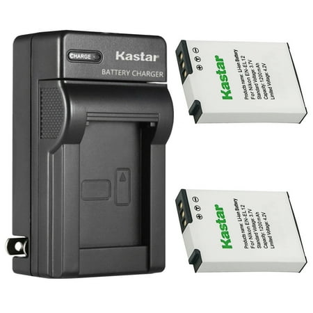 Kastar 2-Pack Battery and AC Wall Charger Replacement for Nikon Coolpix S8000 Coolpix S8100 Coolpix S8200 Coolpix S9050 Coolpix S9100 Coolpix S9200 Coolpix S9300 Coolpix S9400 Coolpix S9500