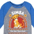 thumbnail image 3 of The Lion King - Simba - The One True King - Toddler & Youth Raglan Graphic T-Shirt, 3 of 4