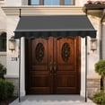 thumbnail image 3 of PRIJESSE 78"×118" Manual Retractable Awning, Outdoor Sunshade, NO Drilling Patio Awning Shelter, Angle & Height Adjustable, with UV Protection, Balcony Shelter for Patio, Garden, Dark Gray, 3 of 9