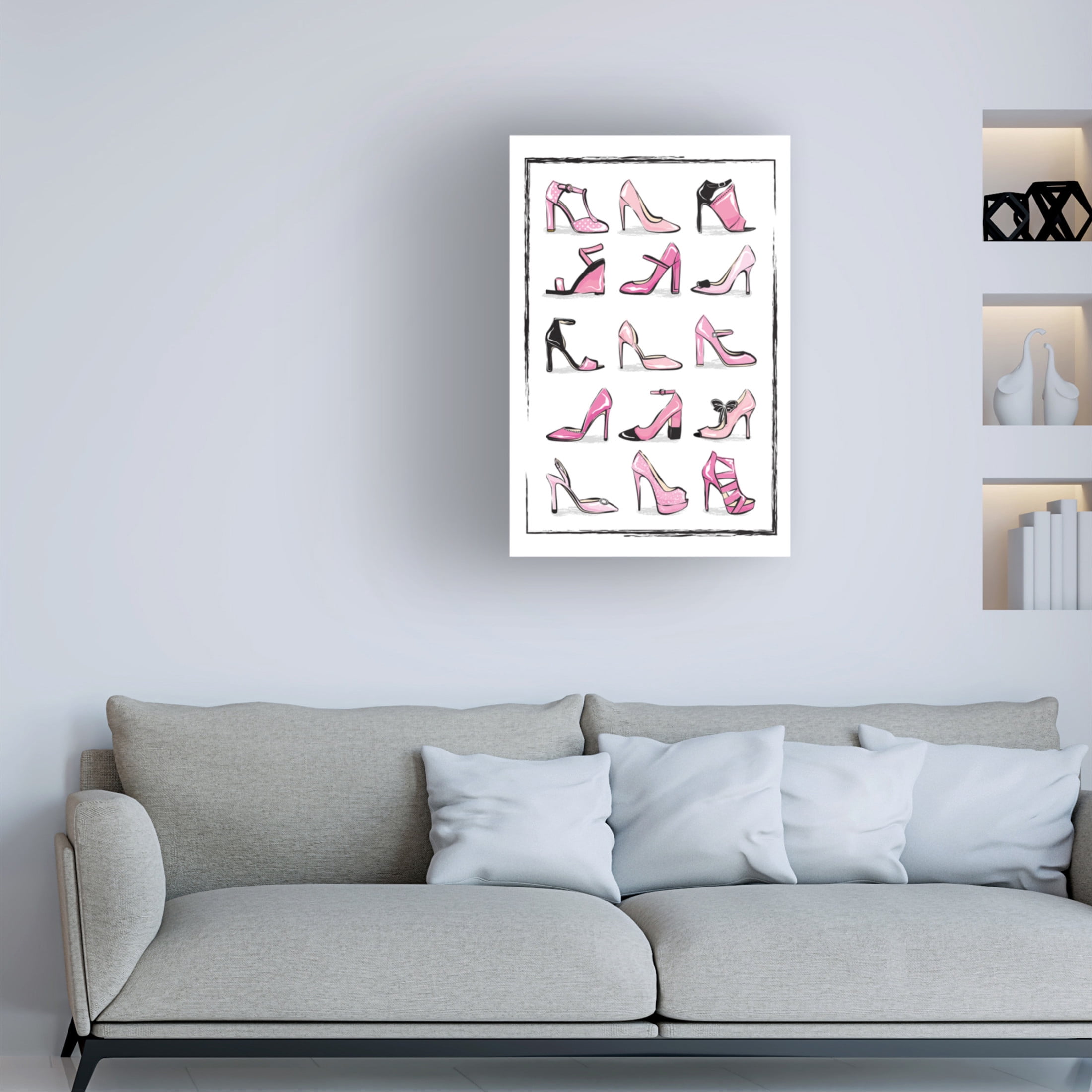 Trademark Fine Art Martina Pink Shoes Canvas Wall Art