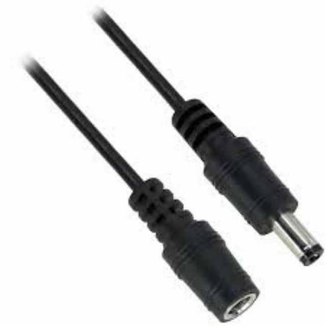 DC Power Cable 6 Foot 2.1mm DC Male Plug to DC Female Jack