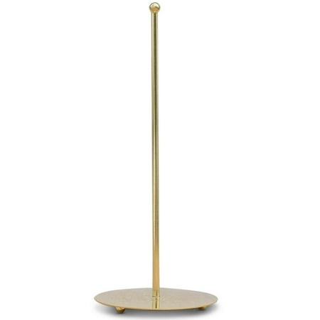 Metal Display Stand - Gold Tone Etched Metal Tree Topper Holder Stand Display 9.75 Inches