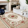 thumbnail image 3 of 1PC Floral Pattern Area Rug Local Carpet, Lightweight Washable Easy-to-Tidy Carpet Mat Festival Gift, Suitable for Living Room, Bedroom, Dining Room, Office, Balcony, Room Accessories, 3 of 8