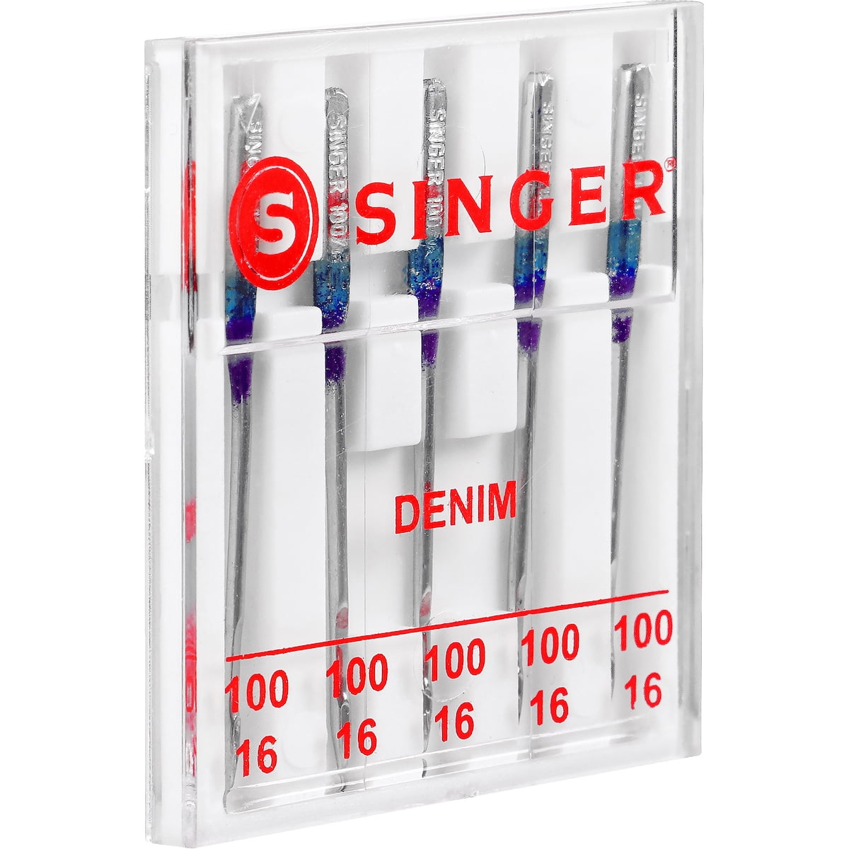 (2 pack) SINGER Size 100/16 Denim Steel Sewing Machine Needles (5 Pack)