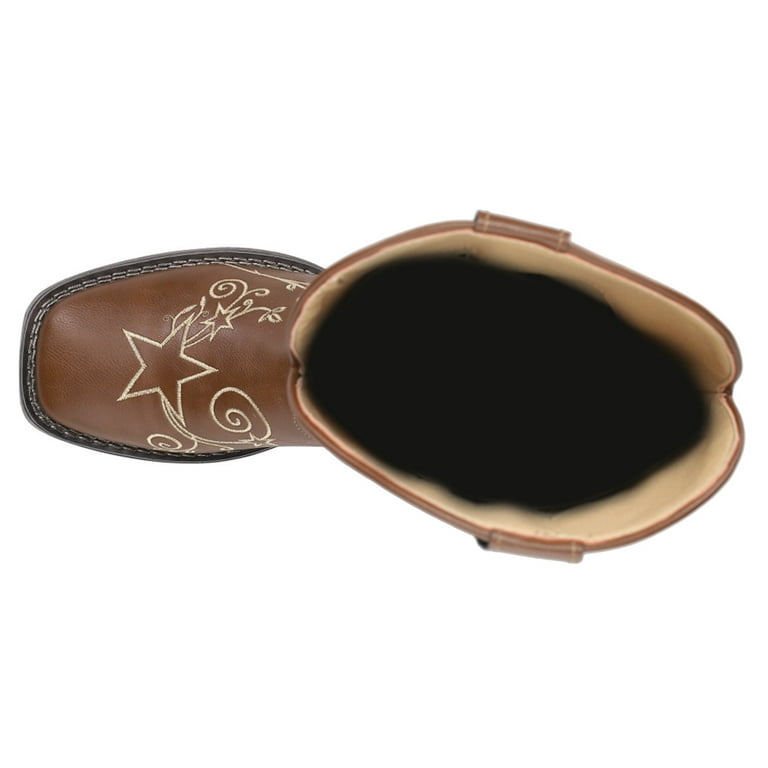 Roper Womens Aster Embroidered Square Toe Cowboy Mid Calf Boots