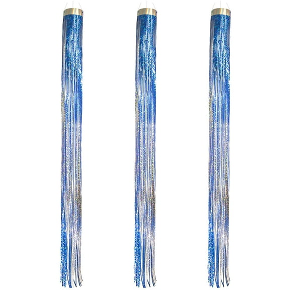 In the Breeze 9508 — Laser Mylar Windsock, Cobalt Blue (3-Pack) — Colorful and Fun Windsocks, Humane Animal Deterrent