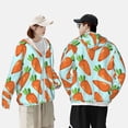 thumbnail image 4 of Vsdgher Cartoon Carrot Print Adult Hoodie Shirts Rash Guard for Men Women,Long Sleeve Sun Protection Fishing Shirts for Athletic Running Swim-XX-Large, 4 of 7