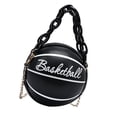 thumbnail image 1 of Bolso de baloncesto Colco para mujer redondo PU negro, 1 of 8