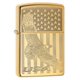 thumbnail image 1 of Mechero Zippo USA Flying Eagle and Flag, latón pulido, 1 of 3