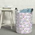 thumbnail image 5 of Goofa Purple Rabbit Printed Circular Hamper,Laundry Basket with Handles,Storage Baskets Foldable,Large Capacity Laundry Hamper-Medium, 5 of 8