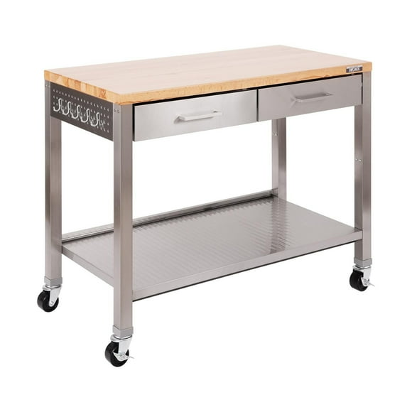 Table de travail Seville Classics, îlot central, 48" x 24" x 36"