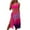 Hot Pink, variant on Two Piece Bathing Suits for Women Tummy Control Hanging Neck Swimsuit Beach Coverup Maxi Wrap Skirts High Waisted Bikini Set Blue S