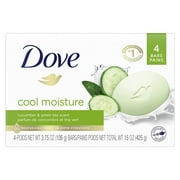 Dove Go Fresh Cool Moisture Beauty Bar Soap With Cucumber And Green Tea Scent - 4.25 Oz Ea, 4 Pack, 2 Pack