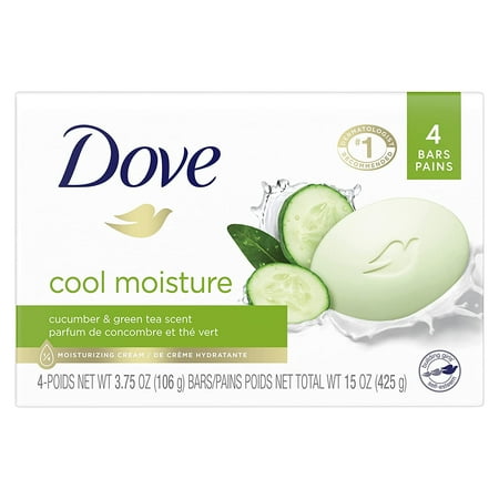 Dove Go Fresh Cool Moisture Beauty Bar Soap With Cucumber And Green Tea Scent - 4.25 Oz Ea, 4 Pack, 2 Pack