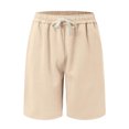 thumbnail image 4 of JINMGG Shorts for Women Men's Summer Solid Five Points Large Size Cotton Linen Pants Casual Pants Clearance $5, 4 of 4