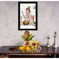 thumbnail image 3 of IBA Indianbeautifulart Makhan Chor Baby Krishna Picture Frame Religious Poster Black Wall Frame Deity Photo Frame Wall Decor&nbsp;For Home/ Office/ Temple-12 x 18 Inches, 3 of 7
