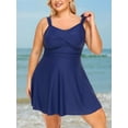 thumbnail image 2 of Summer Mae Plus Size Two Piece Swimsuits for Women Tankini Bathing Suits Flowy Swim Dress with Shorts, 2 of 7