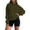 Army Green, variant on Women's Casual Hoodie, Soft Long Sleeve Pullover Sweatshirt with Kangaroo Pocket and Drop Shoulder Design for Everyday All-Season Wear