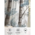 thumbnail image 6 of Sheer Curtains 45 Inch Length, Nature Forest Semi Sheer Curtains Light Filtering Window Treatment, Vintage Watercolor Trees Branch Leaf Privacy Voile Drapes for Living Room Bedroom 52x45 Inch, 6 of 7