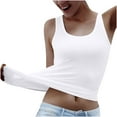thumbnail image 2 of SMihono Hauts pour Femmes Débardeur pour Femmes Doublure en Coton pour Femmes Débardeur à Col Rond Hauts avec un Beau Dos Débardeurs pour Femmes Hauts d'Été pour Femmes, 2 of 5