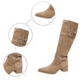 thumbnail image 5 of Women Mid-Calf Boots with Fashionable Buckle for Autumn Versatile Party Evening Wear, 5 of 9