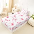 thumbnail image 4 of Erosebridal Girls Cartoon Stripes Bowknot Twin Sheet Sets 3pcs,Dreamy Princess Polka Dots Bow Bedding for Teens Women,Ultra Soft Home Decor, 4 of 5