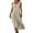 Khaki, variant on Womens Casual Sleeveless V Neck Button Down Tank Dress Solid Color Relaxed Everyday Outfit
