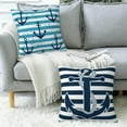 thumbnail image 5 of Throw Pillow Covers Vintage Anchor Pillow Covers 18x18 Inch Set of 2 Nautical Theme Throw Pillows Decorative Pillow Cases Cushion Covers for Bedroom Livingroom Sofa Farm House, 5 of 6